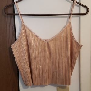 Victoria's Secret Gold Crop Cami Sz M